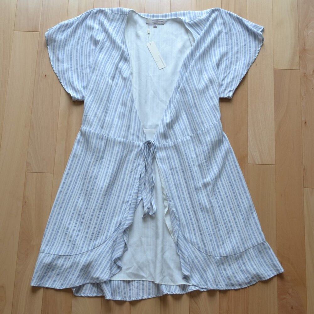 NWT Lavender Brown Blue Ivory Summer Dress